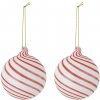 Bloomingville Vianočná ozdoba Zwirl Red – set 2 ks