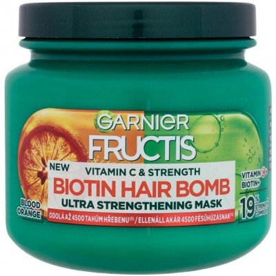 Garnier Fructis Vitamin & Strength Biotin Hair Bomb (W) 320ml, Maska na vlasy
