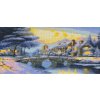 Norimpex diamantové maľovanie Zasnežený most 80x40cm