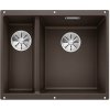 Blanco Subline 340/160-U, silgranitový drez pod pracovnú dosku 555x460x190 mm, drez vpravo, 1,5-komorový, tmavá hnedá, BLA-523567