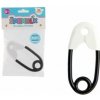 Teddies Hrkálka špendlík plast 12cm bielo-čierny 12x19cm