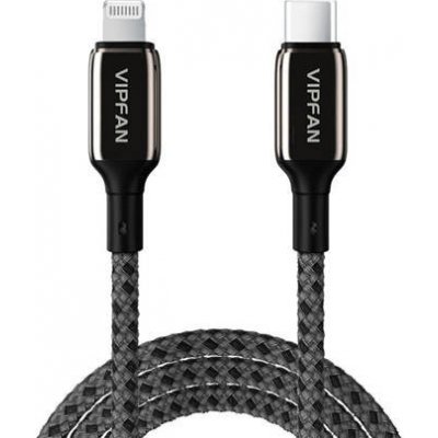 Vipfan P03 USB-C na Lightning, 1,5m, černý