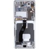 LCD + dotyk + predný kryt pre Samsung Galaxy S21 Ultra, phantom silver (Service Pack)