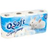 Q Soft toaletný papier 8ks Biely 160 útržkov 3-vrstvový