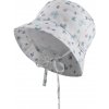 STERNTALER Klobúk letný na zaväzovanie motýliky organická bavlna UV 30+ biela dievča- 45 cm 6-9 m 1402413-500-45