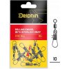 Delphin Rolling Karabínka s Obratlíkom Swivel with Interlock Snap veľ.10 10 ks 7 kg
