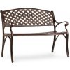 Blumfeldt Pozzilli AN, záhradná lavička, liaty hliník, odolná voči počasiu, starožitná meď (GDW27-Pozzilli AN)