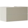 Hansgrohe Xevolos E Umývadlová skrinka 98x56x55 cm, 2 zásuvky, matná béžová/bronz 54191390-HG