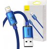 Baseus CAJY000003 crystal shine série USB typu A na Lightning 2,4A, 1,2m, modrý