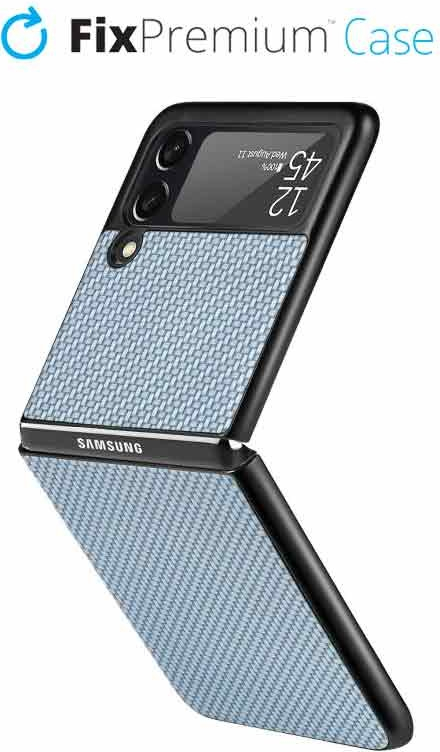 Púzdro FixPremium - Carbon Samsung Galaxy Z Flip 3, modré