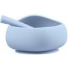 Mombella 01518 Miska s prísavkou a lyžicou Light Blue