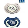 Canpol babies Set symetrických silikónových cumlíkov Light touch 0-6m SLEEPY KOALA - modrý