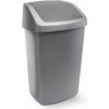 Kôš na odpadky 15L s výklopným vekom Curver Sivý/Strieborný