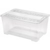 Plastový úložný box s vekom HEIDRUN TexBox 48l