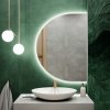 Baltica Design Tiny Border Semi Round zrkadlo 150x75 cm s osvetlením biela 5904107927046