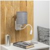 | Brilagi - LED Nástenná lampa NUBILA 1xE27/25W/230V + LED/3W biela/šedá | BG1559+BG1582