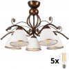 Brilagi | Brilagi - LED Prisadený luster ANTICO 5xE27/60W/230V bronz patina | BG1931