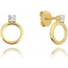 MINET JMG0009WGE00 - Zlaté náušnice s bielymi zirkónmi Au 585/1000 1,05 g