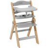 Detská jedálenská stolička 4v1 Morsel 45 naturálna / sivá
