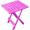Spetebo Plastový skladací stôl ADIGE 45 x 43 cm - ružový - záhradný kempingový stôl na balkón