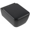 Villeroy & Boch Skyla - Závesné WC s doskou SoftClosing, TwistFlush, DirectFlush, CeramicPlus, Pure Black 4682CLR7