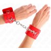 Kink - wrist restraints with padlock closure red adjustable 16-23 cm x 5.5 cm