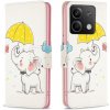 Peňaženkové kožené puzdro Drawing na Xiaomi Redmi Note 13 - Umbrella Elephant