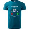 Volejbal volá - Klasické pánske tričko vyššej gramáže - S ( Petrolejová )
