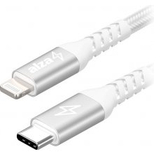 AlzaPower APW-CBMFI9401S AluCore USB-C to Lightning MFi, 1m, stříbrný