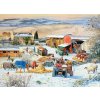 RAVENSBURGER Puzzle Zima na farme 1000 dielikov