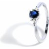 Blink-Blink Elegantný diamantový prsteň s prírodným Zafírom 2220BZaG