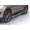 Steeler Nerezové bočné rámy s plechovými stupňami HYUNDAI SANTA-FE od 2012