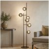 Ondaluce - Stojacia lampa JEWEL 6xE14/10W/230V 166 cm čierna/dymová čierna PT.JEWEL/NERO + záruka 3 roky zadarmo