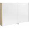 Sapho Alix skrinka 126x17.5x70 cm so zrkadlom svetlý brest-béžová AX126-0013