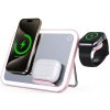 FORCELL F-ENERGY Mag Mirror 15W 3 in 1 wireless charger compatible with MagSafe / Apple Watch / Samsung Watch / Airpods pink
