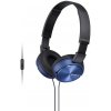 SONY slúchadlá MDR-ZX310AP, handsfree, modré MDRZX310APL.CE7