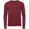 Pánsky sveter Tommy Hilfiger, ESSENTIAL COTTON CREW NECK vínová XL