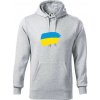 Ukrajina vlajka - Mikina pánska Cape s kapucňou - XL ( Svetlosivý melír )