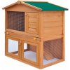 vidaXL Vonkajšia králikáreň/klietka pre zvieratá, 3 dvierka, drevená