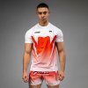 Pánske športové tričko Dry Tech Venum x RWS 2.0 – White/Red Velikost: M