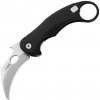 LionSteel L.E.One Mid Folding knife STONE WASHED M390 blade, BLACK aluminum hand
