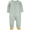 CARTER'S Overal na zips Sleep&Play Green Floral Bee dievča NB/ veľ. 56 1R062610_NB