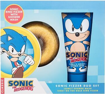 Sonic The Hedgehog Bath Fizzer bomba do koupele 150 g + sprchový gél Sonic´s Speedy 150 ml darčeková sada