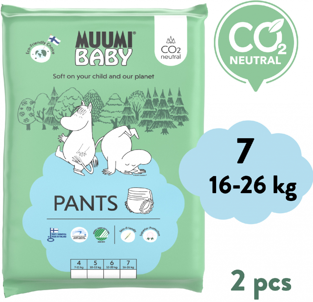 Muumi Baby Pants 7 XL 16-26 kg 2 ks