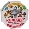 Kubíkove hrátky so zvieratkami 3v1 v plechovej krabičke 10x4 cm 4ks v boxe