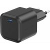 Nabíjačka do siete Swissten sieťový adaptér GaN 1x USB-C 35W Power Delivery čierny (22070210)