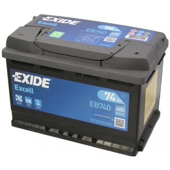 BATERÍA 12V/74AH - 680 CCA - SERIE EXIDE EXCELL EB741 : : Coche y  moto