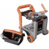 Pracovná dielňa na kolieskach multifunkčná Bricolo Devil Workmate 3v1 Black&Decker Smoby s kufríkom a náradím 19 doplnkov