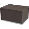 Keter Allibert 220001 Obývací stôl Arica, funkcia vankúšového boxu, ratanový vzhľad, plast, hnedá farba