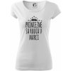 Princezné sa rodia v marci - Pure dámske tričko - L ( Biela )